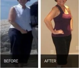 Debra D. before and after her in-home personal training program