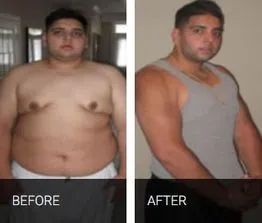 Ronnie G. before and after his Fleming Fitness training program