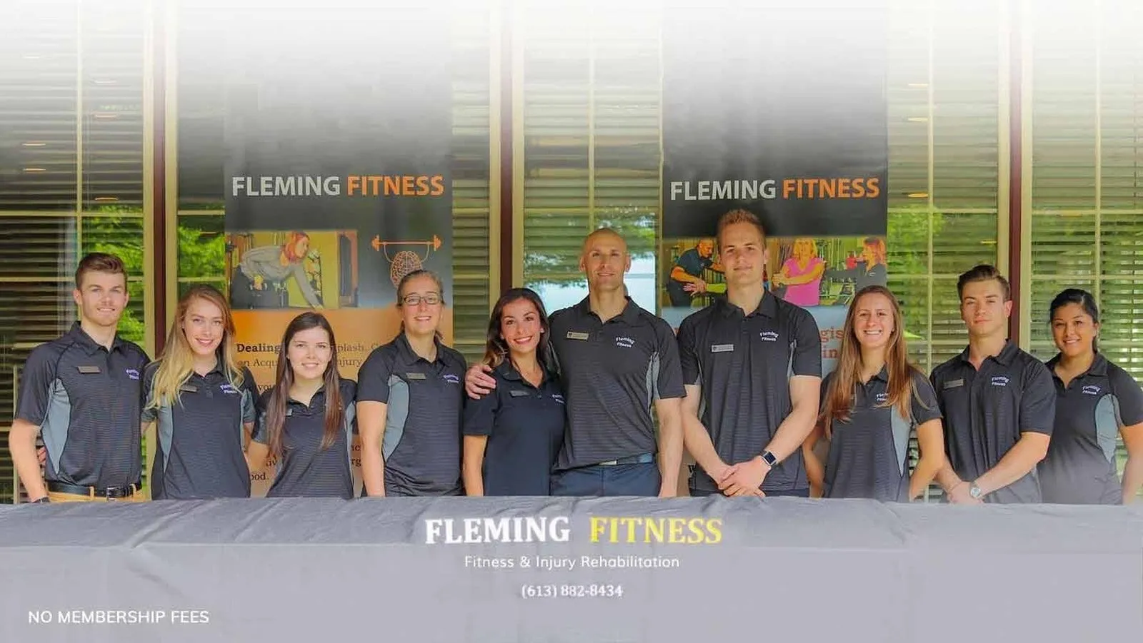 Fleming Fitness team outside the clinic